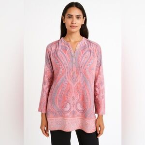 Robert Graham Paisley Floral Tunic Sz M